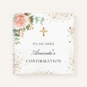 Gästebuchbestätigung Rosa Blütenrot Notizblock (Vorderseite)