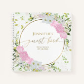 Gästebuchbuch Brautparty Gilded Wildblume Notizblock (Vorderseite)