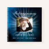 Gästebuchdenkmal Beerdigung Blau Himmel Foto Notizblock (Vorderseite)