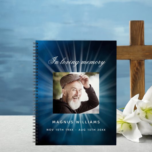 Gästebuchdenkmal Beerdigung Blau Himmel Foto Notizblock