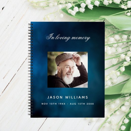 Gästebuchdenkmal Beerdigung Blau Himmel Foto Notizblock