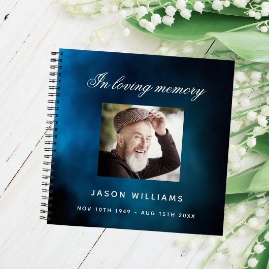 Gästebuchdenkmal Beerdigung Blau Himmel Foto Notizblock