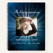 Gästebuchdenkmal Beerdigung Blau Himmel Foto Notizblock (Vorderseite)