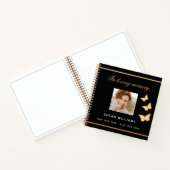 Gästebuchdenkmal-Beerdigung schwarzes Foto Notizblock (Innenseite)