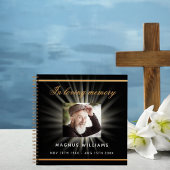 Gästebuchdenkmal-Beerdigung schwarzes Foto Notizblock