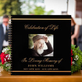 Gästebuchdenkmal-Beerdigung schwarzes Foto Notizblock