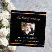 Gästebuchdenkmal-Beerdigung schwarzes Foto Notizblock