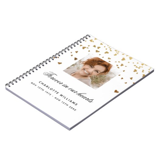 Gästebuchdenkmal Weißgoldenherzen Foto Notizblock (Linke Seite)