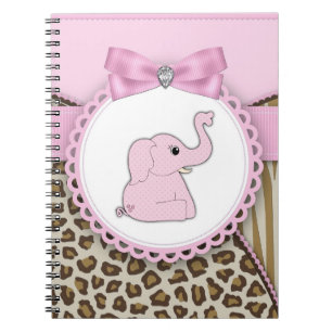 Gästebücher für Baby Shower mit rosa Elefant Notizblock