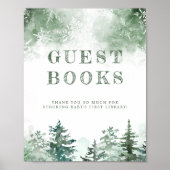 Gästebücher für die Baby-Winterwald-Babydusche (Vorne)