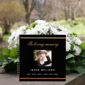 Gästebuchgebet zur Beerdigung des Schwarzen Fotos Notizblock