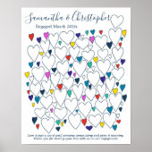 Gästebuchplakat für Teilnehmer Poster (Vorne)