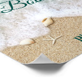 Gästebuchposter mit Strandwellen Poster (Ecke)