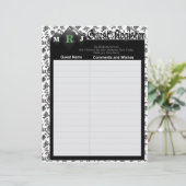 Gästebuchseiten für das Hochzeitsalbum (Stehend Vorderseite)