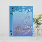 Gästebuchseiten für das Hochzeitsalbum (Stehend Vorderseite)