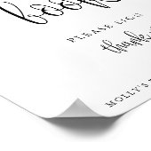 Gästebuchsignatur, Minimalistisches Kalligrafische Poster (Ecke)