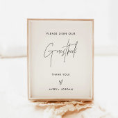 Gästebuchsignatur | Modernes Minimalistisches Zeic Poster