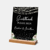 Gästebuchsignierung schwarze Signierungszeichen Li Acrylschild (Winkel)