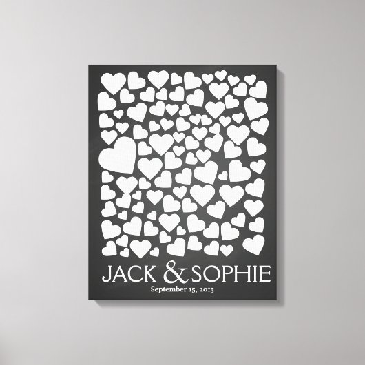 Gästebuchskreide Leinwanddruck (Vorderseite)