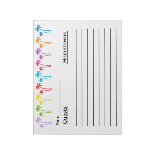 Gästebuchstitel Notizblock (Rotiert)