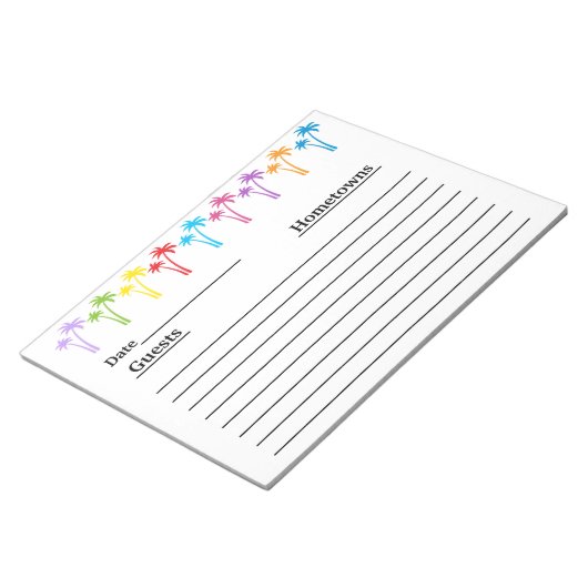 Gästebuchstitel Notizblock (angewinkelt)