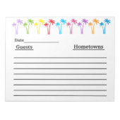 Gästebuchstitel Notizblock (Vorderseite)