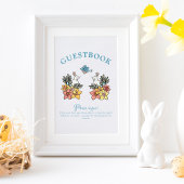 Gästebuchunterschrift für OsterBaby-Dusche Poster