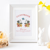 Gästebuchunterschrift für OsterBaby-Dusche Poster