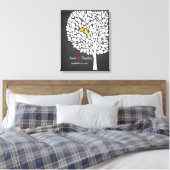 Gästebuchvögel gelb leinwanddruck (Insitu (Schlafzimmer))