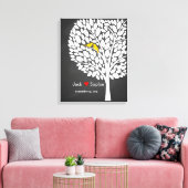 Gästebuchvögel gelb leinwanddruck (Insitu (Wohnzimmer))