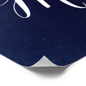 Gästebuchzeichen - Flaschenpost - Marine Poster (Ecke)