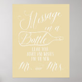 Gästebuchzeichen - Flaschenpost Poster (Vorne)