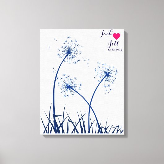 Gästebuchzettel-Löwennavy Leinwanddruck (Vorderseite)