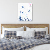 Gästebuchzettel-Löwennavy Leinwanddruck (Insitu (Schlafzimmer))