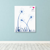 Gästebuchzettel-Löwennavy Leinwanddruck (Insitu (Holzboden))