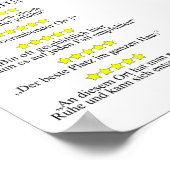 Gästebwertung WC - Gäste Toilette Poster (Ecke)