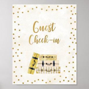 Gästecheck-in Junggesellinnenabschied Schild