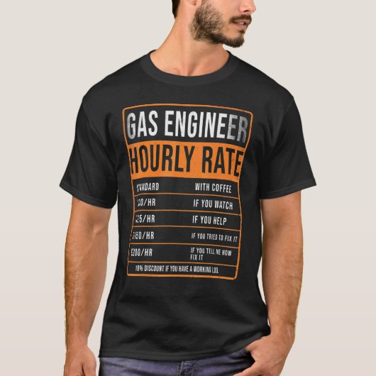 Gastechniker Stundenlohn Ingenieur für die britisc T-Shirt (Vorderseite)