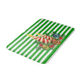 Gästehaus Badezimmer Weihnachtsstreifen Badematte (Schrägansicht)