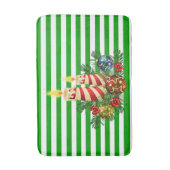 Gästehaus Badezimmer Weihnachtsstreifen Badematte (Vorderseite Vertikal)