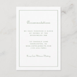 Gästehäuser Details Hochzeit Begleitkarte