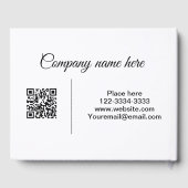 Gästeinformationen fügen den Text zur Anmietung vo Gästebuch (Rückseite)