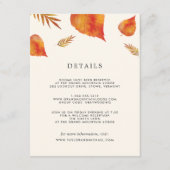 Gästeinformationskarte für Herbst Begleitkarte (Vorderseite)