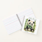 Gästekarte Baby Panda Bear Unisex Baby Shower Notizblock (Innenseite)