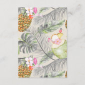 Gästekarte "Beach Pineapa Wedding Information Gues Begleitkarte (Rückseite)