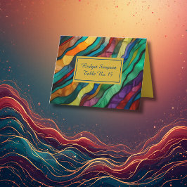 Gästekarte der opulenten afrikanischen Hochzeit in Dankeskarte