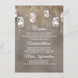 Gästekarte Floral Rustic Wedding Information Guest Begleitkarte