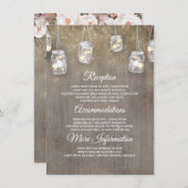 Gästekarte Floral Rustic Wedding Information Guest Begleitkarte (Vorne/Hinten)