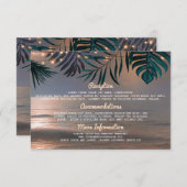 Gästekarte für Strandzeichenbeleuchtung Begleitkarte (Vorne/Hinten)