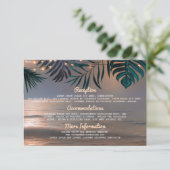 Gästekarte für Strandzeichenbeleuchtung Begleitkarte (Stehend Vorderseite)